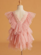 Vestido corto/mini de tul y encaje (2003227815) 