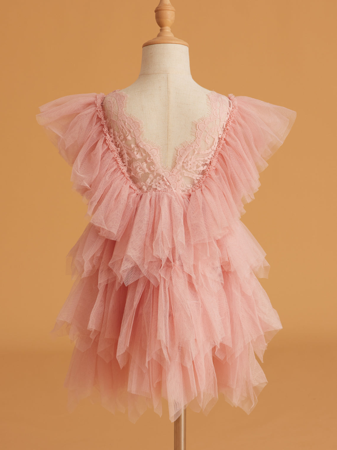Vestido corto/mini de tul y encaje (2003227815) 