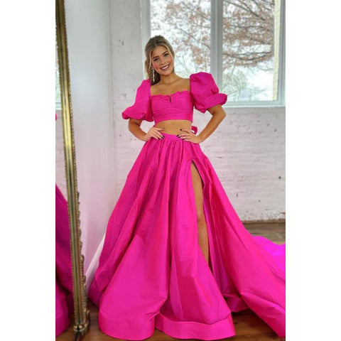 Vestido de fiesta formal elegante, sexy, cuadrado, corte A, mangas cortas, sin espalda