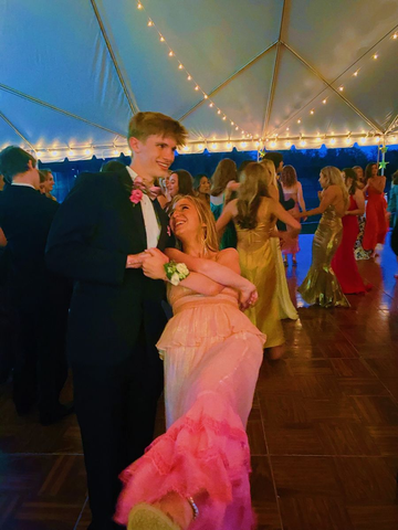 Vestido de fiesta degradado corte A, vestido de noche moderno Y5127