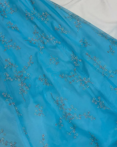 Shiny Strapless Sequins Evening Dress Blue A Line Prom Dress Y8140