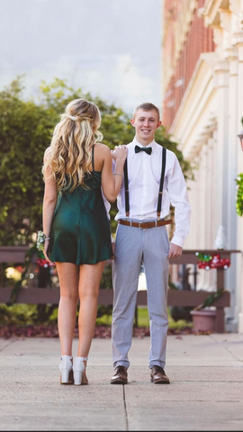 Robe verte à fines bretelles pour le bal de promo, robe verte pour une fête d'anniversaire Y5476