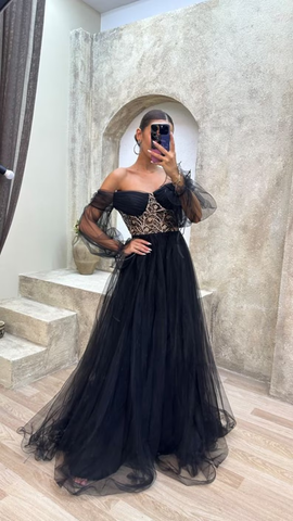 Vestido de fiesta de noche con corsé de tul verde menta sin tirantes Y4912