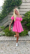 Cute A-line Homecoming Dress Hot Pink Beach Dress Y2385