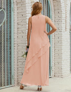 Vestido largo de gasa de talla grande para la madre de la novia, vestido de gala para dama de honor, vestido de graduación SY28019