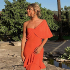Charming Prom Dress Orange Evening Dress Y1524