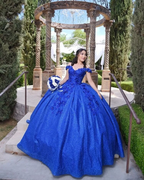Robe de bal à paillettes scintillantes pour Sweet 16 (Quinceañera) avec application 3D, nouveauté Y1228