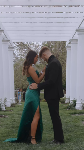 Robe de bal longue en satin vert cœur, robe de soirée charmante Y1735