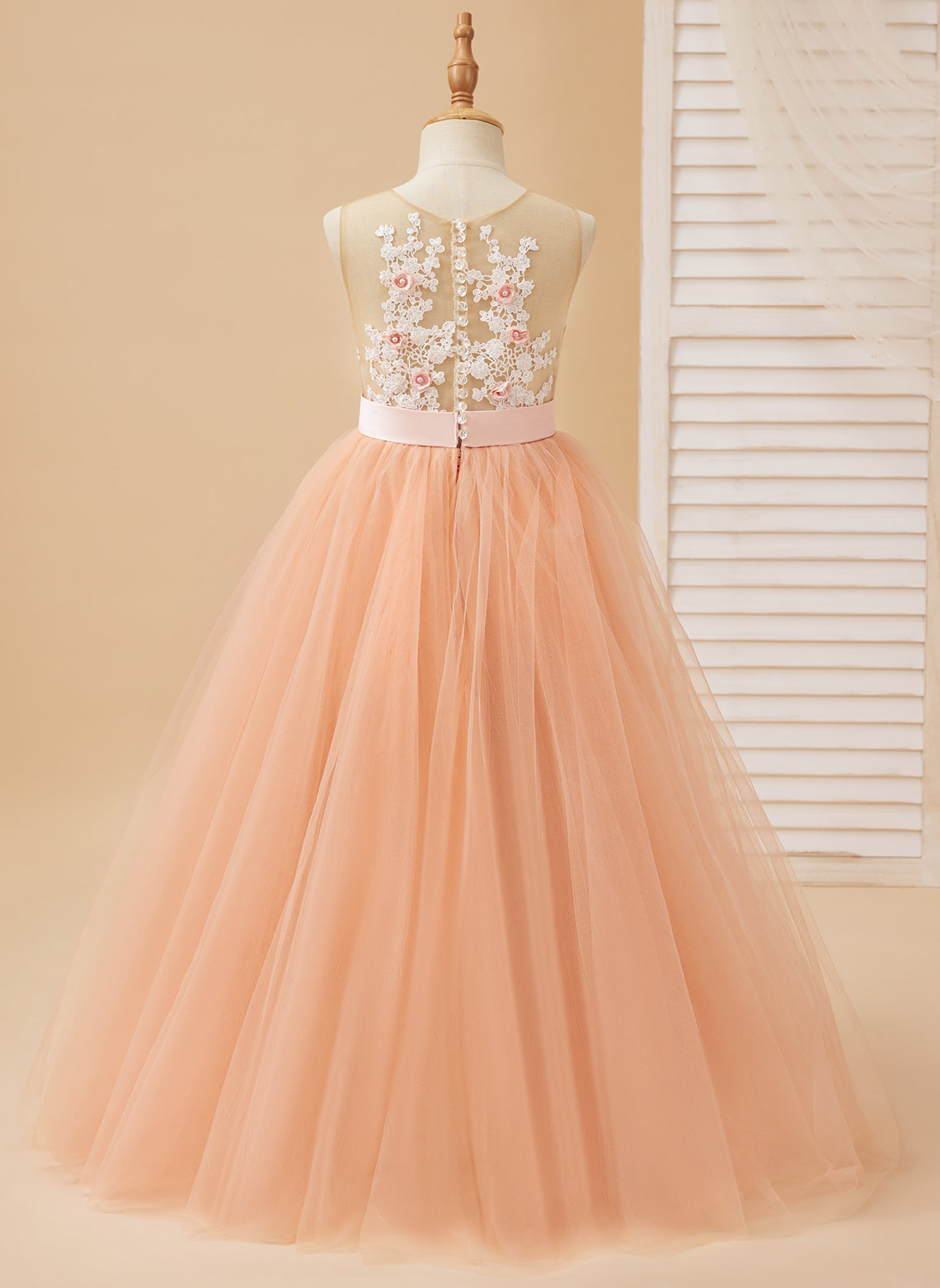 Vestido de gala/vestido de princesa de tul hasta el suelo 