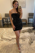 Robe moulante à sequins en forme de cœur pour le bal de promo