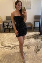 Robe moulante à sequins en forme de cœur pour le bal de promo