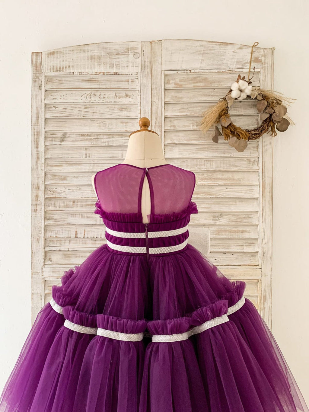 Robe violette en tulle mi-longue (2003227603) 