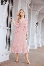 Robe de soirée deux pièces Sunnderly, coupe trapèze, pour la mère de la mariée, référence SY28072