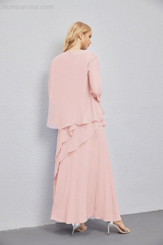 Vestidos de madre de la novia con cárdigan ligero abierto al frente, vestido formal de fiesta 28081 