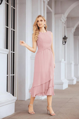 Vestido de fiesta formal de dos piezas corte A para la madre de la novia Sunderly SY28072