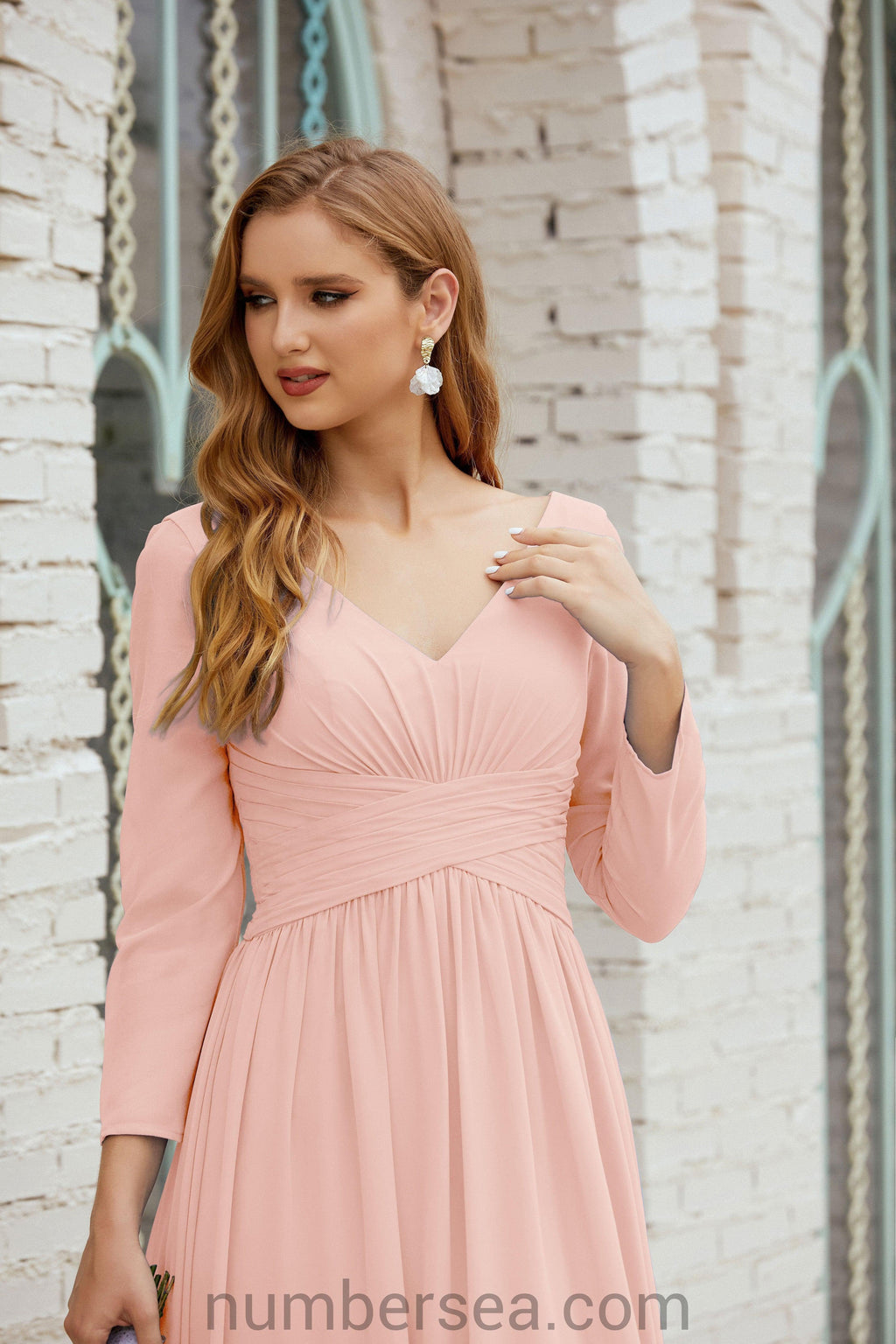 Baoleely Bridesmaid Dress Chiffon Formal Party Dress Evening Dress 28016