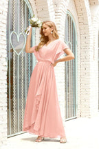 Vestido Baoleely para la madre de la novia, talla grande, escote en V, largo hasta el suelo, formal, para invitada de boda 28020