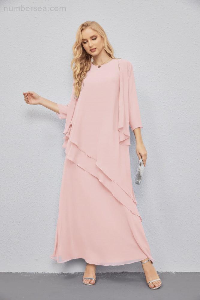 Vestidos de madre de la novia con cárdigan ligero abierto al frente, vestido formal de fiesta 28081 