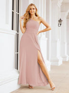 Baoleely One Shoulder Bridesmaid Dresses Long Formal Prom Gowns 28048