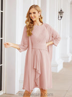 Vestidos de la madre de la novia de Sunderly, vestido de graduación, vestido plisado informal SY28065