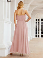 Baoleely  Halter Long Bridesmaid Dresses Formal A line Juniors Dress 28029