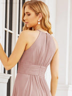 Baoleely Keyhole Bridesmaid Dresses Sleeveless Formal Evening Party Prom Gowns 28043