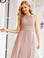 Baoleely Keyhole Bridesmaid Dresses Sleeveless Formal Evening Party Prom Gowns 28043