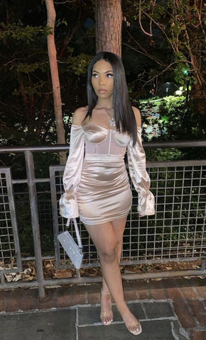 Robe corset sexy pour bal de promo, tenue idéale pour les 18 ans d'une jeune fille noire (Y366)