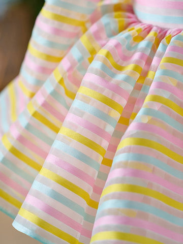 Vestido blanco de organza y tul hasta la rodilla para fiesta del primer cumpleaños de niña 