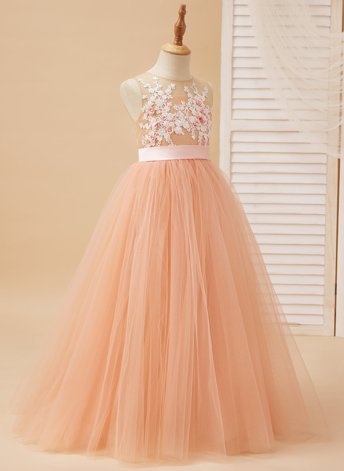 Vestido de gala/vestido de princesa de tul hasta el suelo 