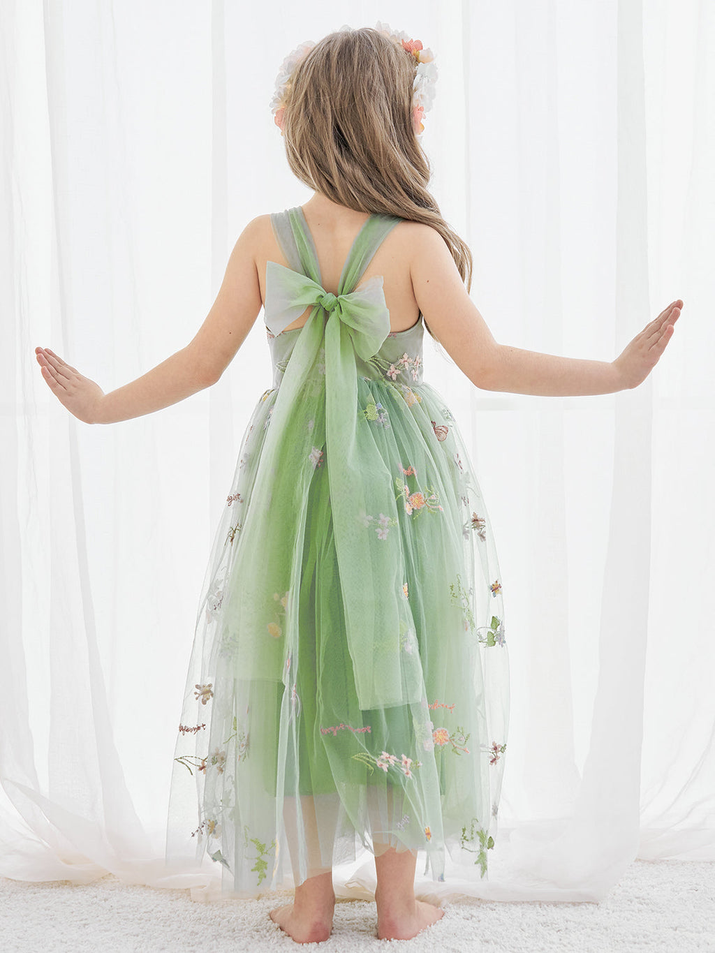 Vestido de tul de corte A hasta el tobillo (2003227711) 