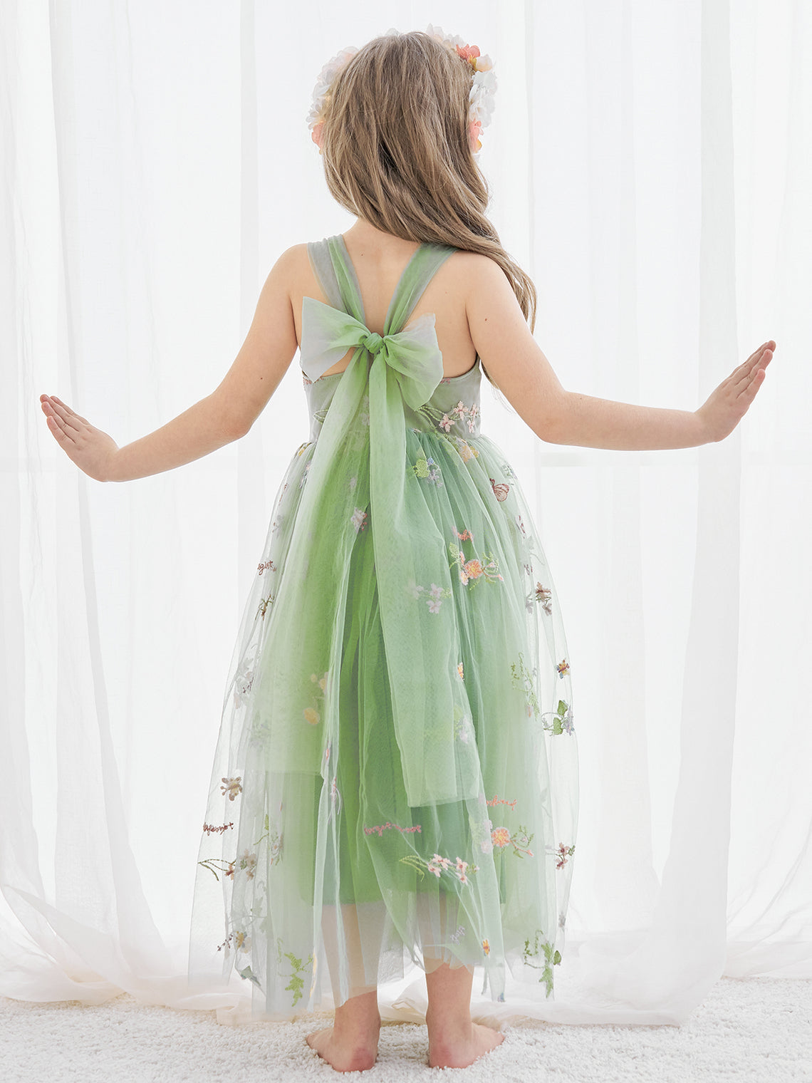 Vestido de tul de corte A hasta el tobillo (2003227711) 