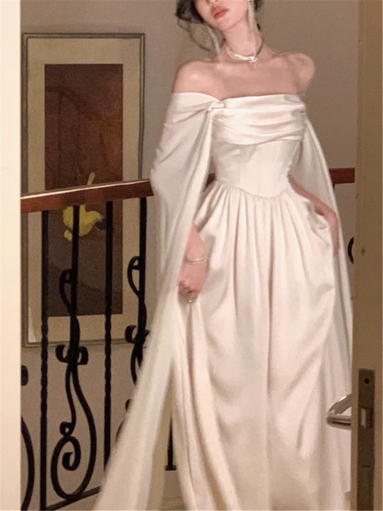 Robe de soirée blanche élégante pour femme, nouvelle robe de soirée tendance Y4457