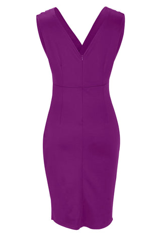 Vestidos de noche elegantes de celebridades, lisos, con abertura y escote en V (4 colores) 