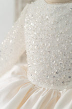 Vestido corto/mini de tul con lentejuelas estilo princesa/de baile 