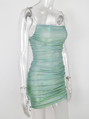 Vestido corto y brillante sexy para fiesta de bienvenida Y1908