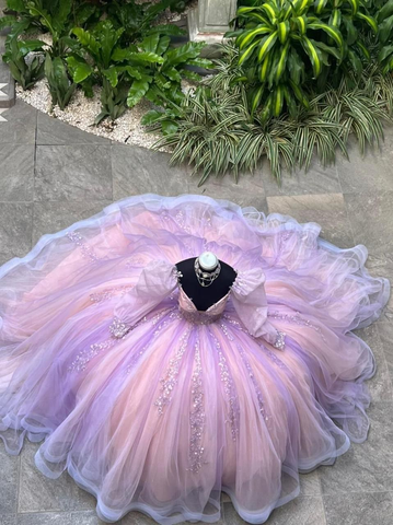 Robe de bal vintage en tulle, robe de 16 ans, robe de princesse Y2353
