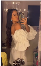 Cute White Short Sleeves Homecoming Dress White Party Gown Y7130