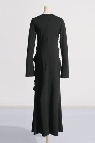 Elegantes accesorios de metal sólido para decorar vestidos de noche con cuello redondo y pliegue (3 colores) 