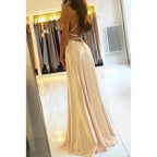 Robe de soirée fourreau/colonne à bretelles en satin plissé sans manches