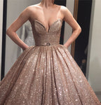 Vestido de baile de lentejuelas con escote corazón, vestido largo de fiesta de noche
