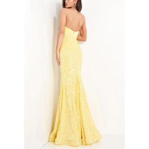 Sweetheart Strapless Sleeveless Sequined Mermaid Long Prom Evening Dress