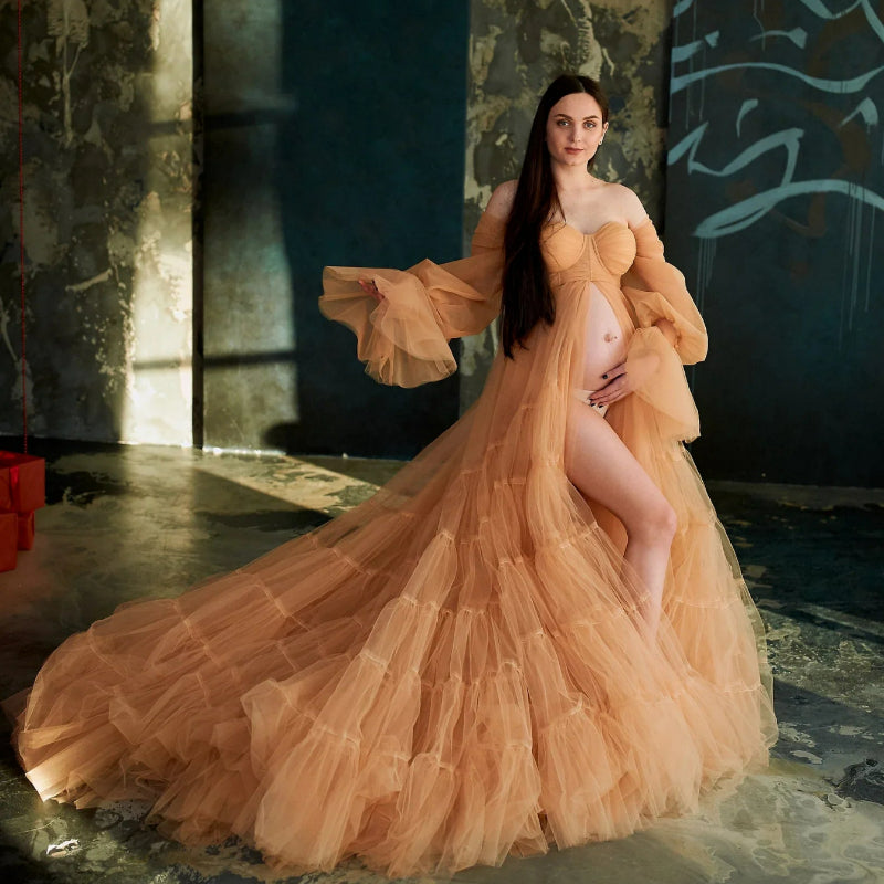Captura tus momentos más preciados con este vestido para sesión de fotos de maternidad: ¡el ajuste perfecto para mujeres embarazadas! 