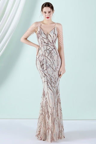 Robe de bal à fines bretelles