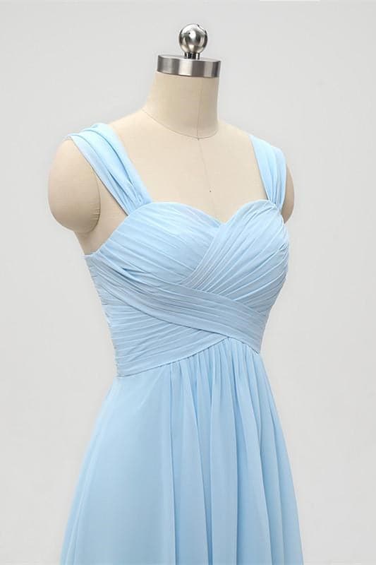 Vestido de dama de honor azul claro VMB46