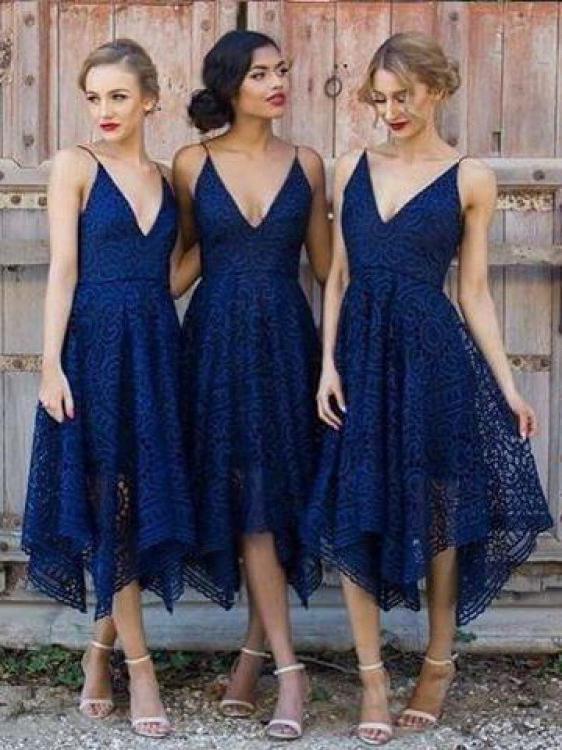 Vestido de dama de honor/baile/regreso a casa, corte en A, escote en V, encaje rosa perlado BD053