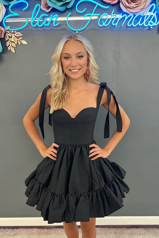 Vestidos de fiesta de bienvenida con escote corazón, corte en A, color rosa con volantes, PD491