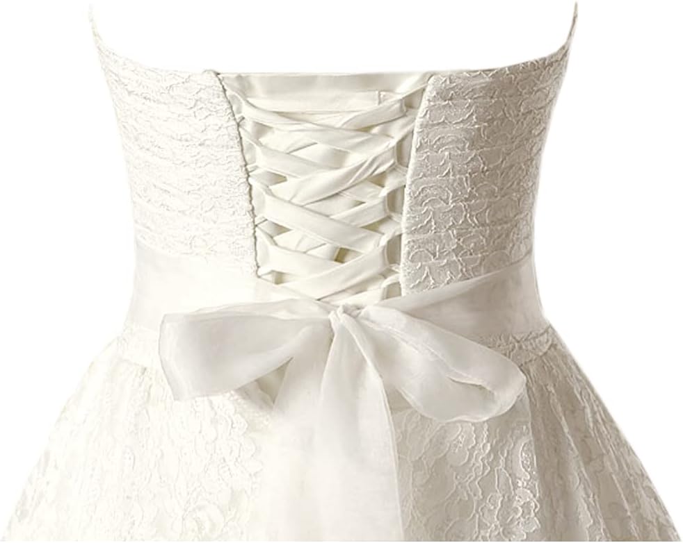 Vestido de novia elegante corte A con escote corazón y sin tirantes WD719