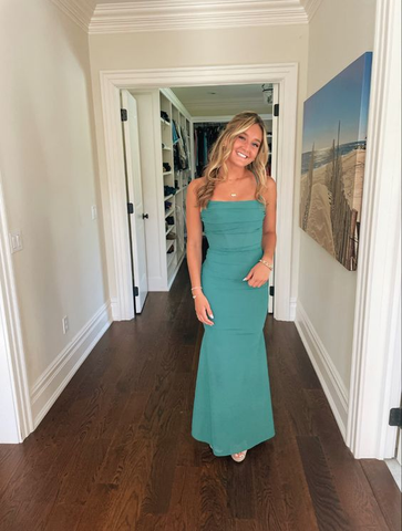 Elegante vestido de sirena sin mangas para baile de graduación, vestido de noche de sirena Y6818