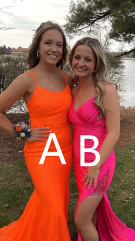 Elegant Orange Mermaid Prom Dress Chic Evening Dress Y5402